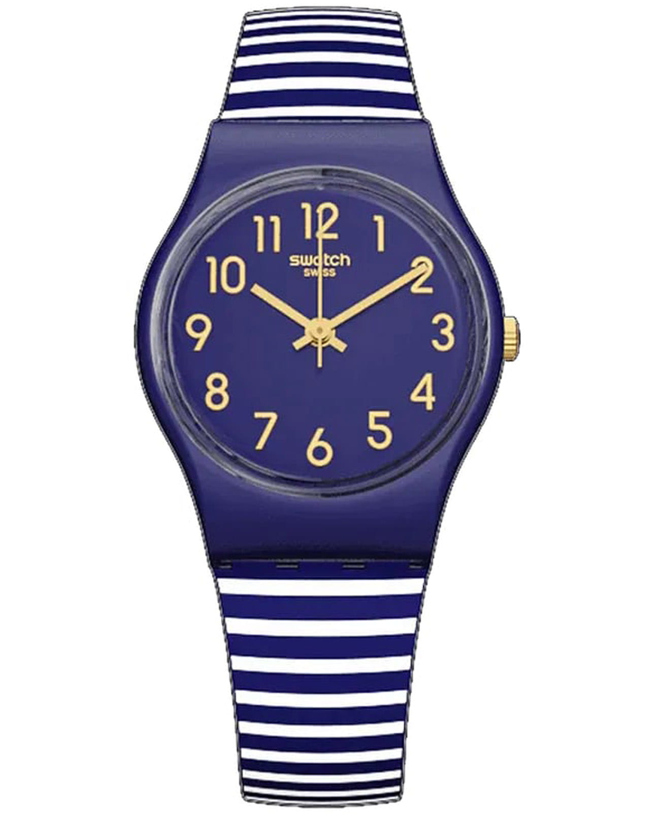 Swatch Swatch Lady LN153  LN153 кварцевые женские часы синий циферблат, браслет пластик — вид спереди