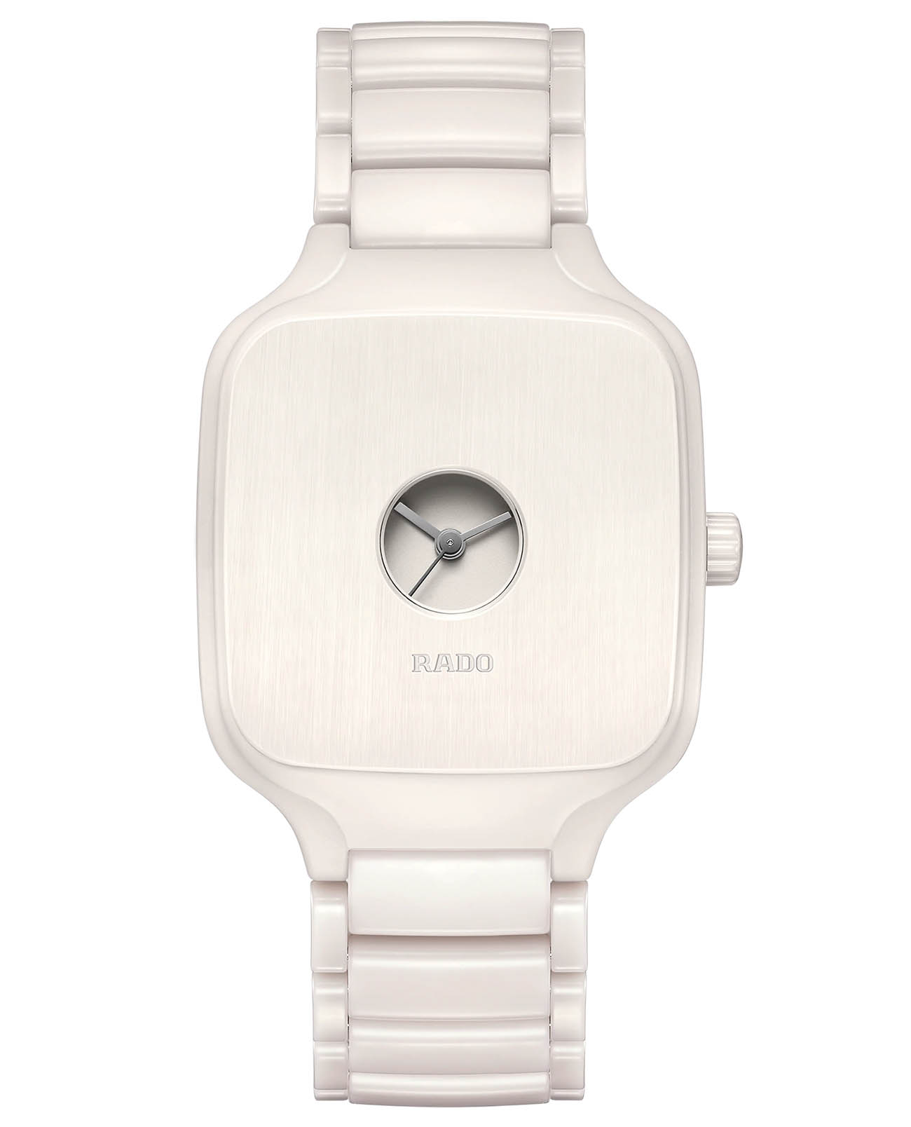 Rado Rado True Square FormaFantasma R27076012 Automatic R27076012 механические мужские часы белый циферблат, браслет керамика — вид спереди