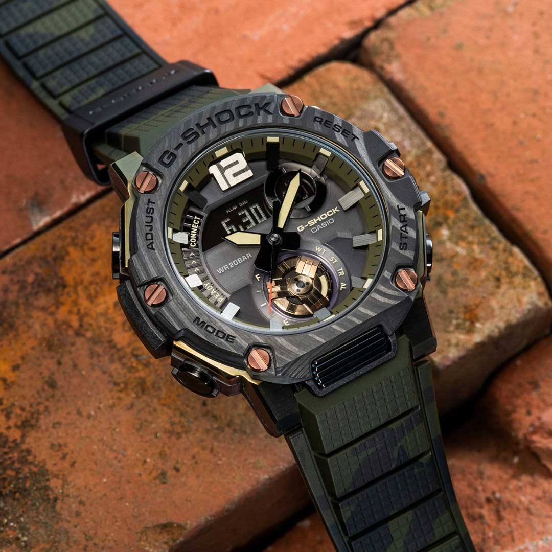 Casio Casio G-Shock GST-B300XB-1A3, g-shock япония мужские часы на браслете пластик боковой вид