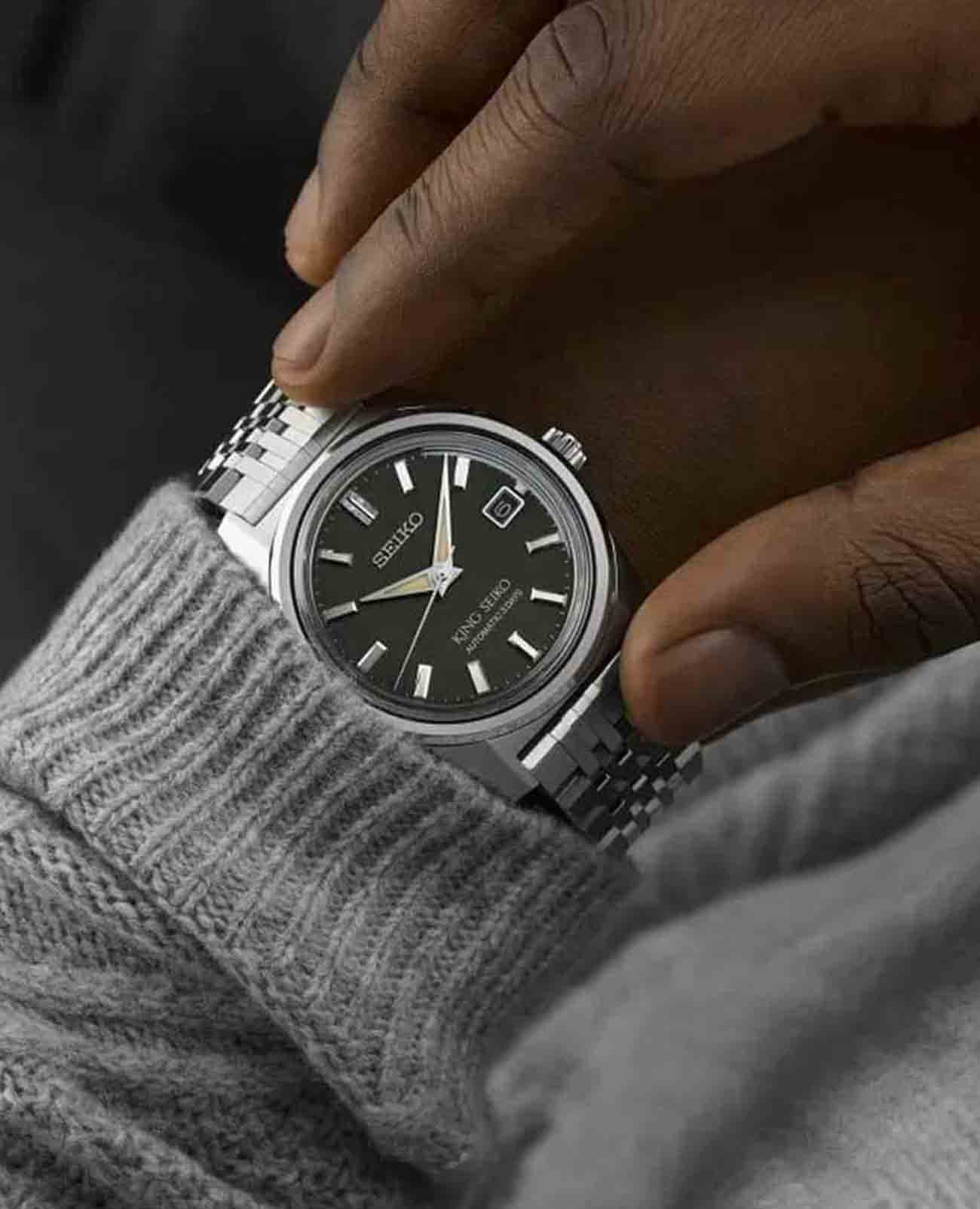 Seiko Seiko King Seiko SPB391J1 мужские часы синий циферблат на запястье