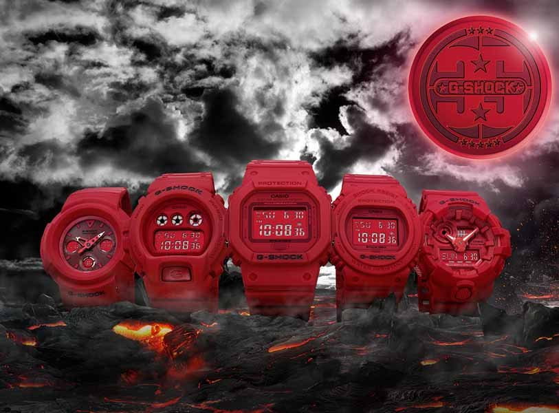 Casio Casio G-Shock GA-735C-4A, g-shock япония мужские часы на браслете пластик боковой вид