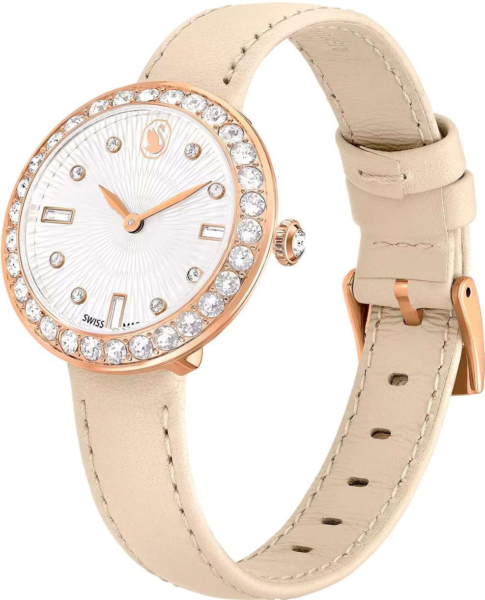 Swarovski Swarovski Certa 5672968,  швейцария женские часы на браслете кожаный боковой вид