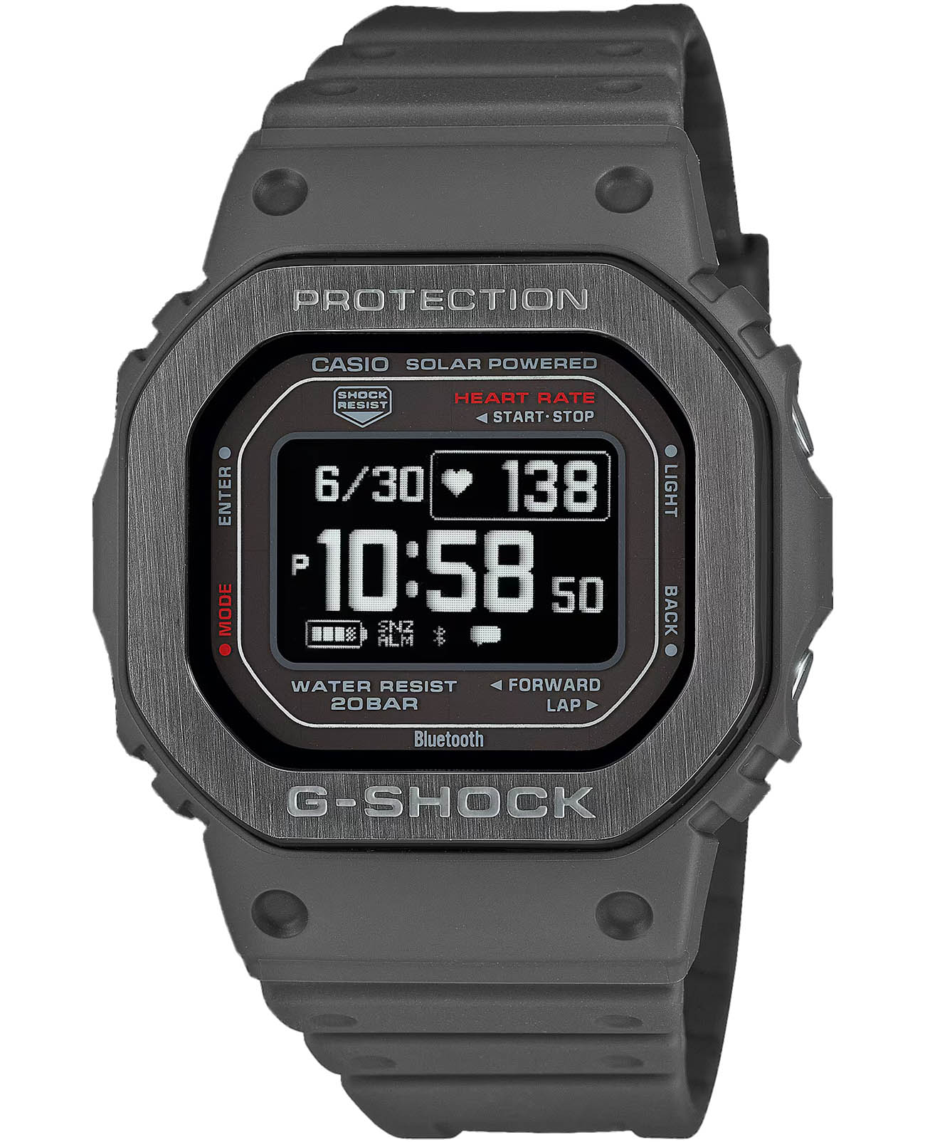 Casio Casio G-Shock DW-H5600MB-8DR (DW-H5600MB-8) лимитированной серии DW-H5600MB-8DR электронные мужские часы  циферблат, браслет пластик — вид спереди