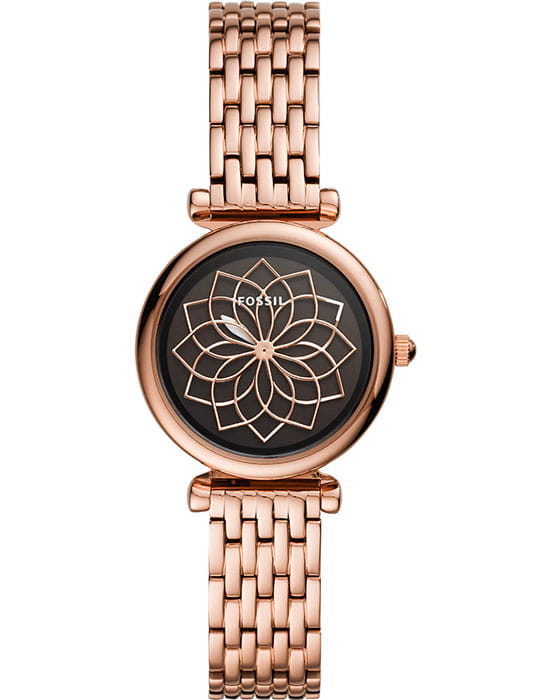 Fossil Fossil FB-01  ES4691  ES4691 кварцевые женские часы коричневый циферблат, браслет сталь с ip покрытием — вид спереди