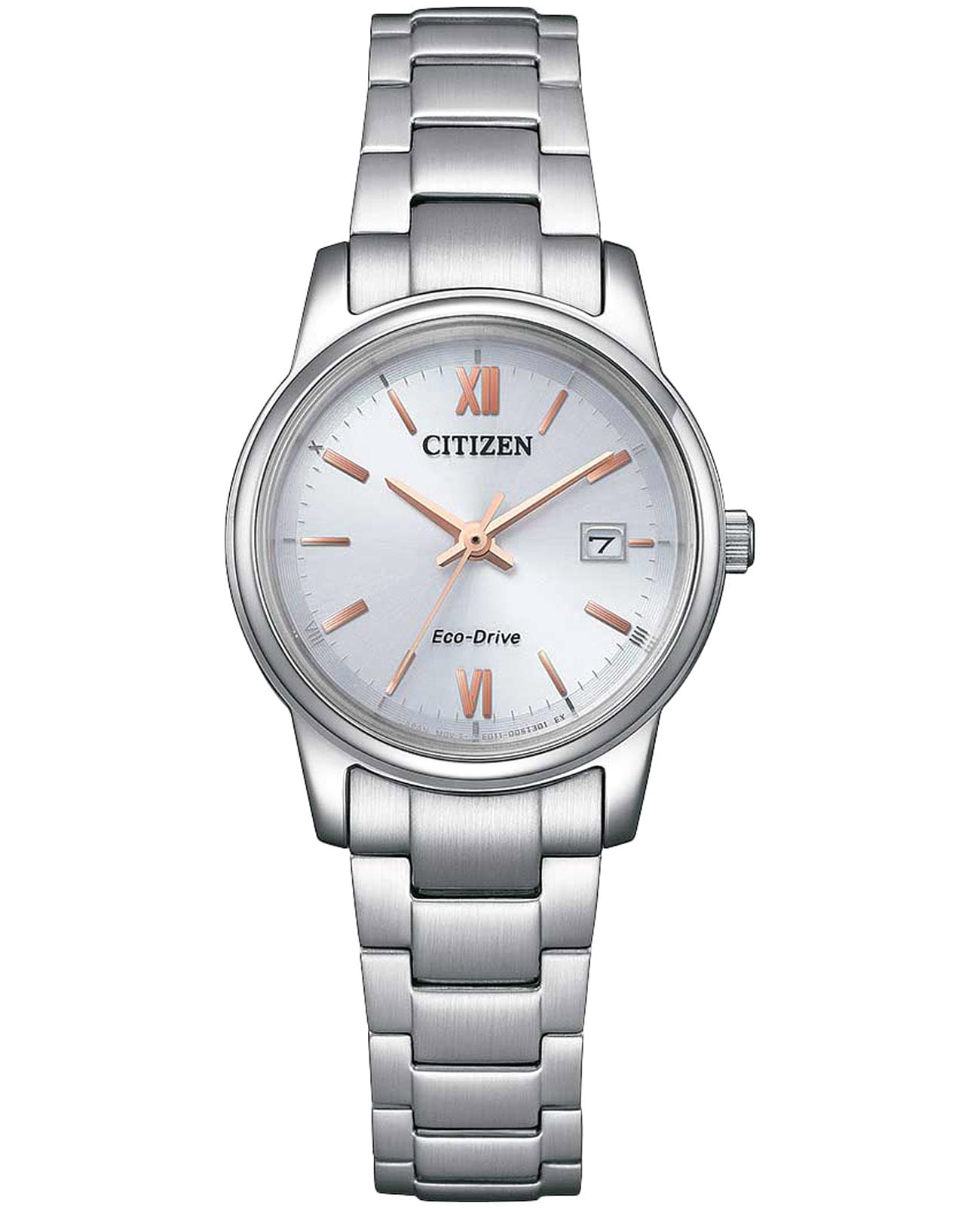 Citizen Citizen Eco-Drive EW2318-73A  EW2318-73A кварцевые женские часы серебристый циферблат, браслет нержавеющая сталь — вид спереди