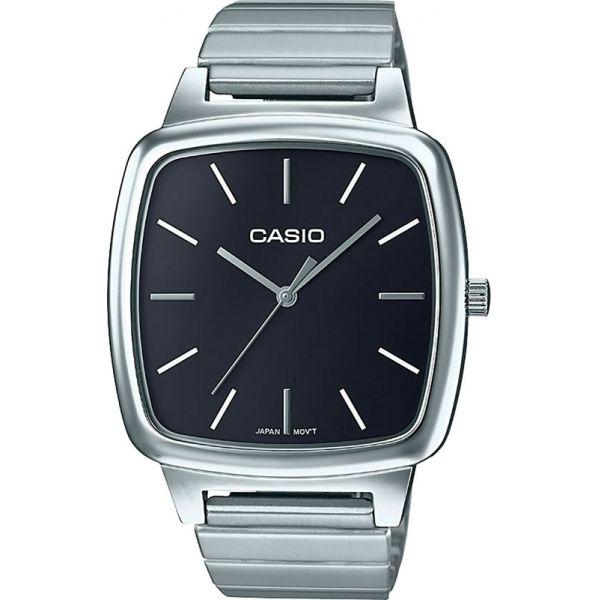 Casio Casio LTP-E117D-1A  LTP-E117D-1A кварцевые женские часы черный циферблат, браслет  — вид спереди