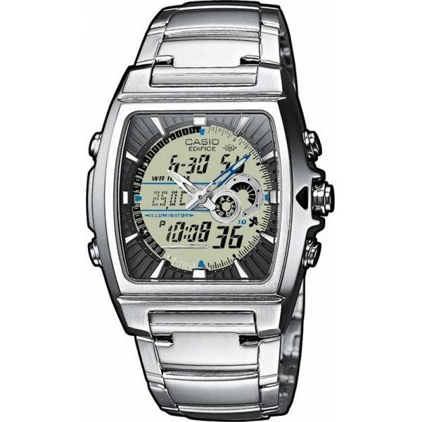 Casio Casio Edifice EFA-120D-7A  EFA-120D-7A автокварц (кинетик) мужские часы серый циферблат, браслет нержавеющая сталь — вид спереди