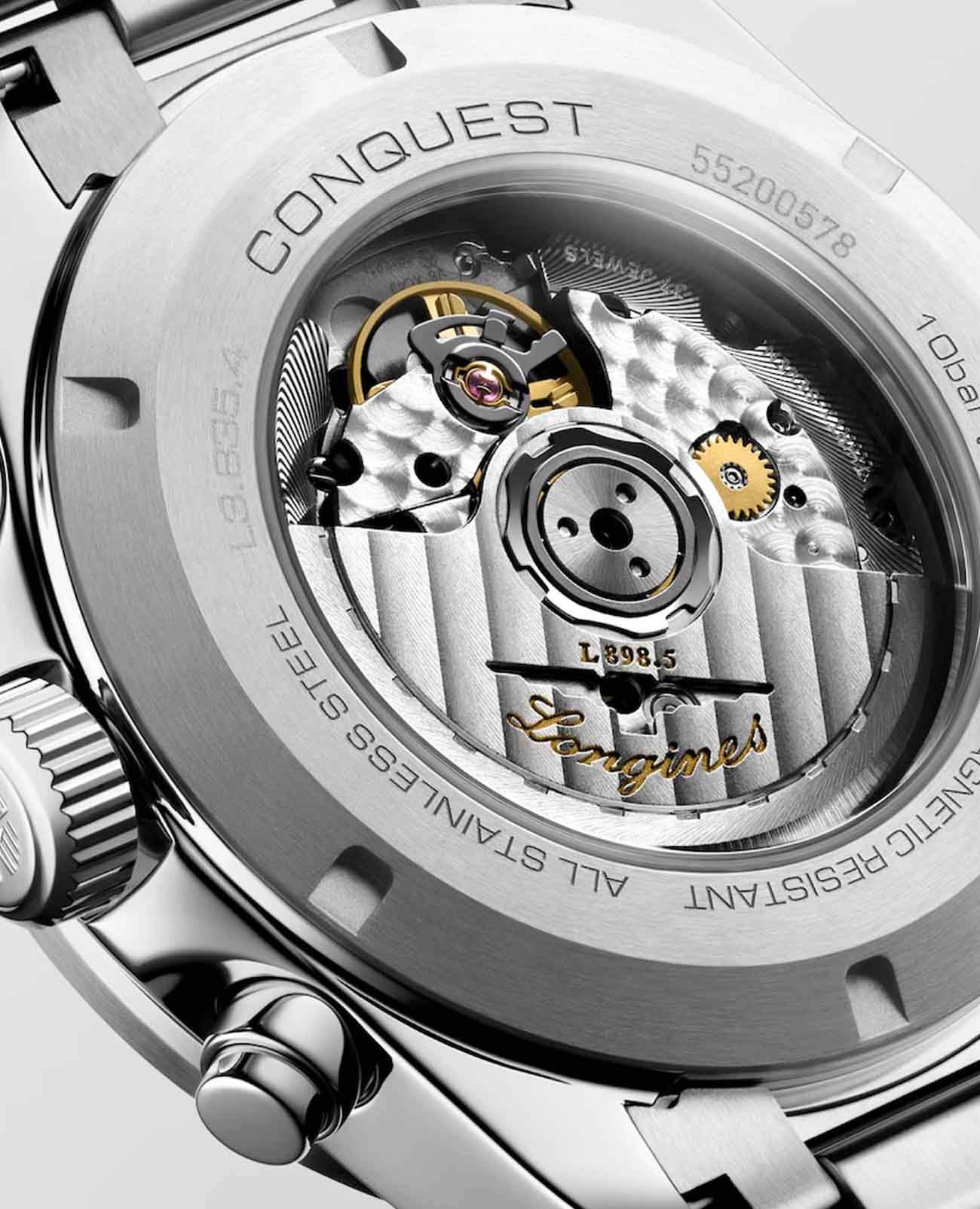 Longines L38354926 мужские часы застежка крупным планом