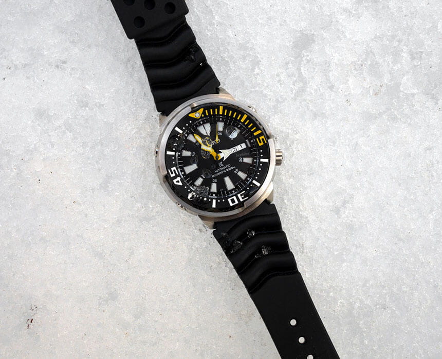 Seiko Seiko Prospex SRP639K1S, prospex япония мужские часы на браслете силикон боковой вид