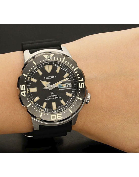 Seiko Seiko Prospex SRPD27K1S механические мужские часы часы крупный план черный циферблата