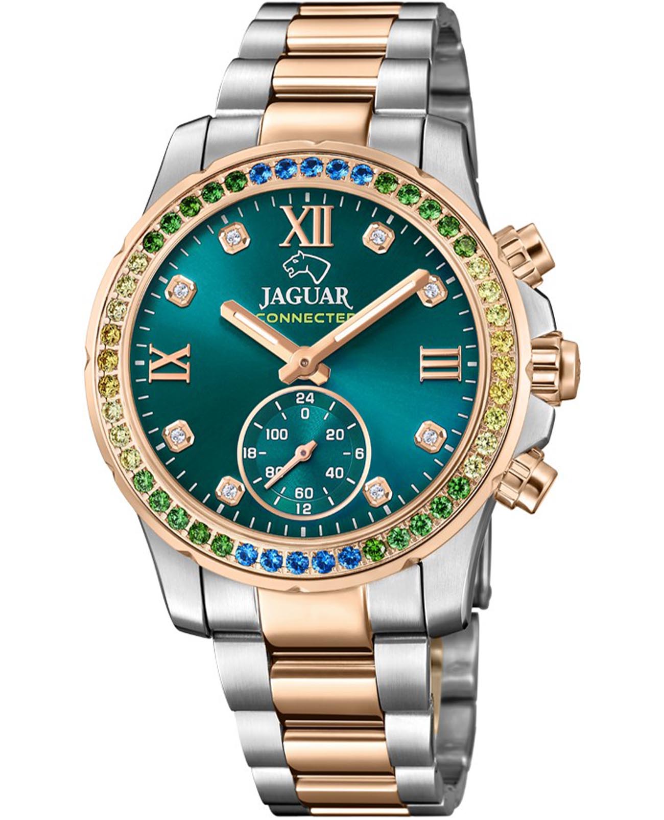 Jaguar Jaguar Connected Lady J981/6  J981/6 кварцевые женские часы бирюзовый циферблат, браслет нержавеющая сталь — вид спереди