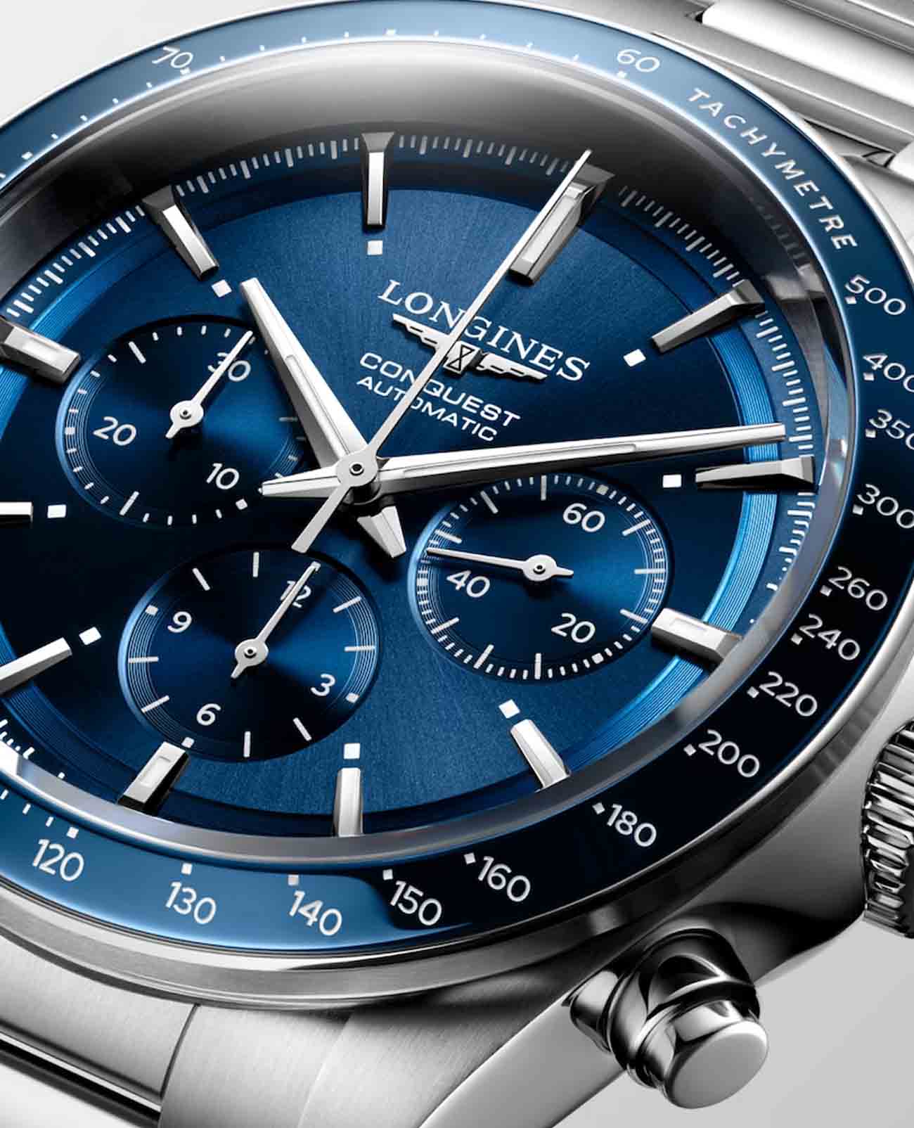 Longines Longines Conquest L3.835.4.92.6  — детали корпуса и нержавеющая сталь