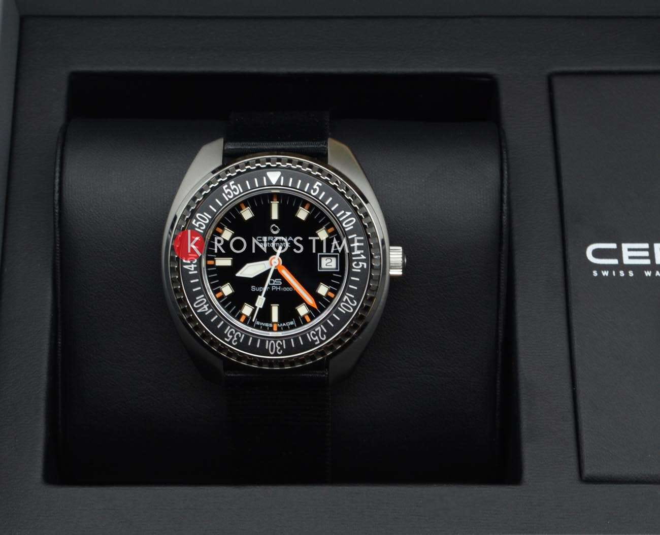 Certina Certina DS SUPER PH1000M C024.907.18.051.00, heritage швейцария мужские часы на браслете тканевый боковой вид