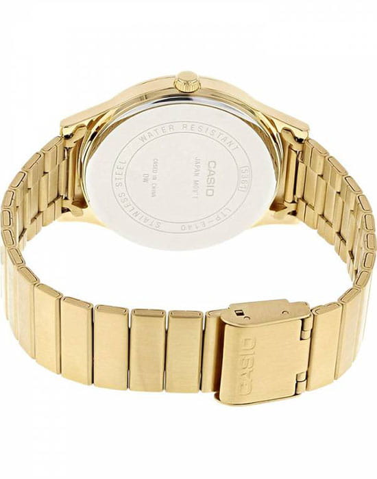 Casio Casio Collection LTP-E140GG-1B,  япония женские часы на браслете сталь с ip покрытием боковой вид