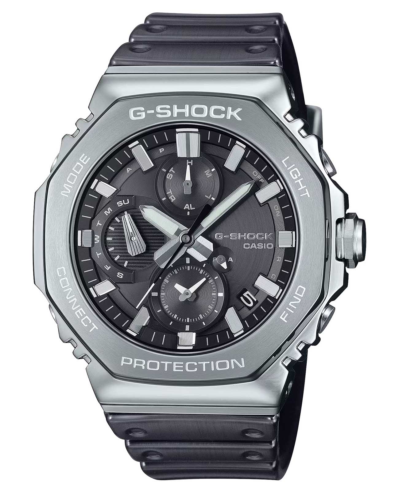 Casio Casio G-Shock GMC-B2100Y-1A  GMC-B2100Y-1A электронные мужские часы черный циферблат, браслет силикон — вид спереди