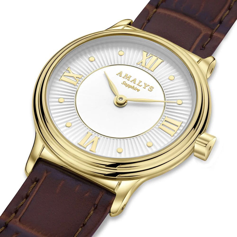 Amalys Amalys Watson AMW-169,  бельгия женские часы на браслете кожаный боковой вид
