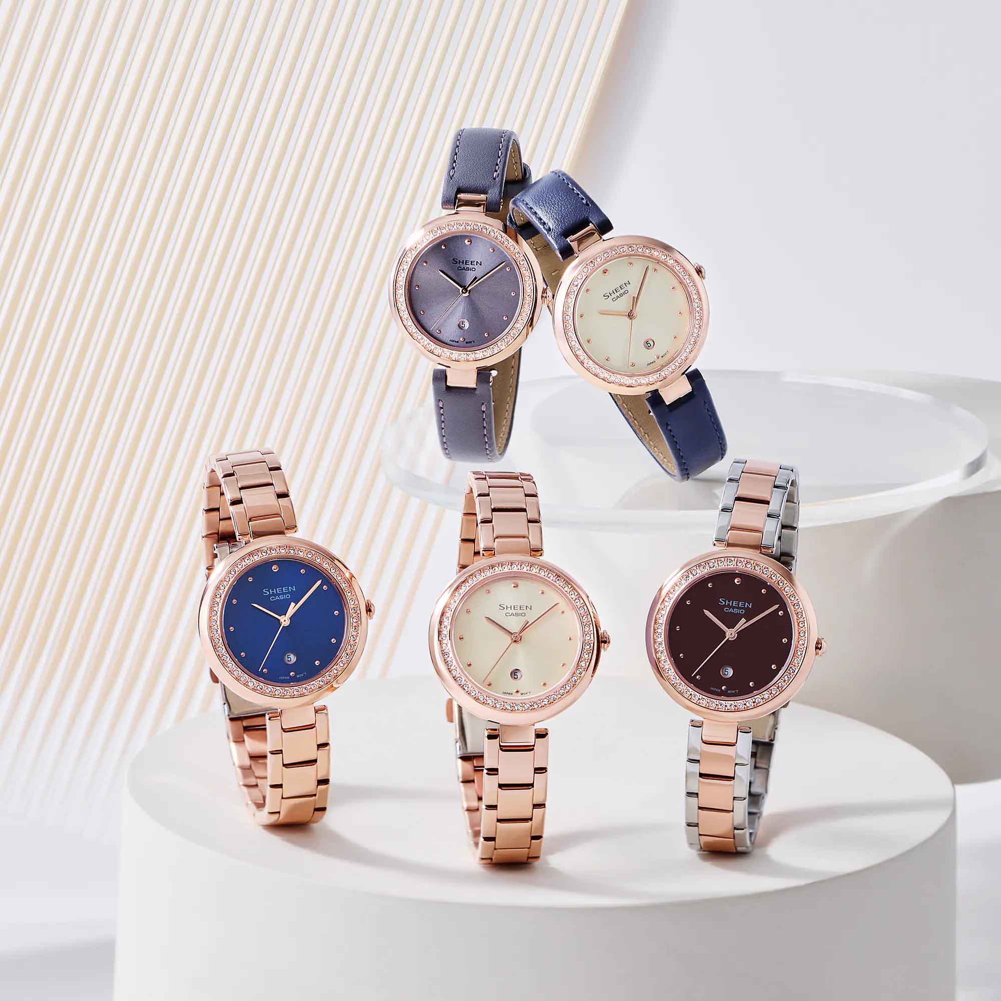 Casio Casio Sheen SHE-4556SPG-5A , наручные женские часы фото под углом