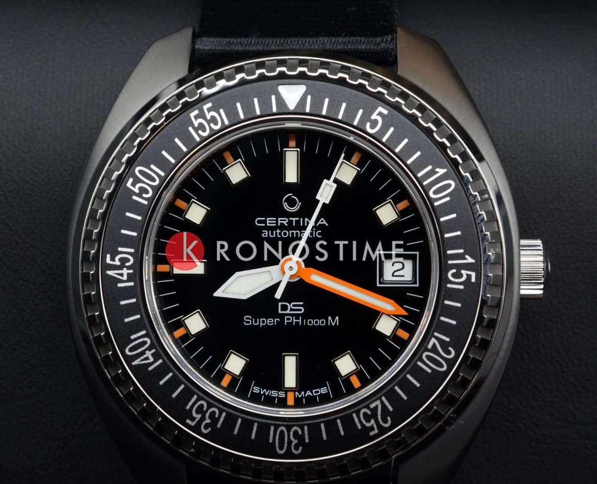 Certina Certina DS SUPER PH1000M C024.907.18.051.00 механические мужские часы часы крупный план черный циферблата