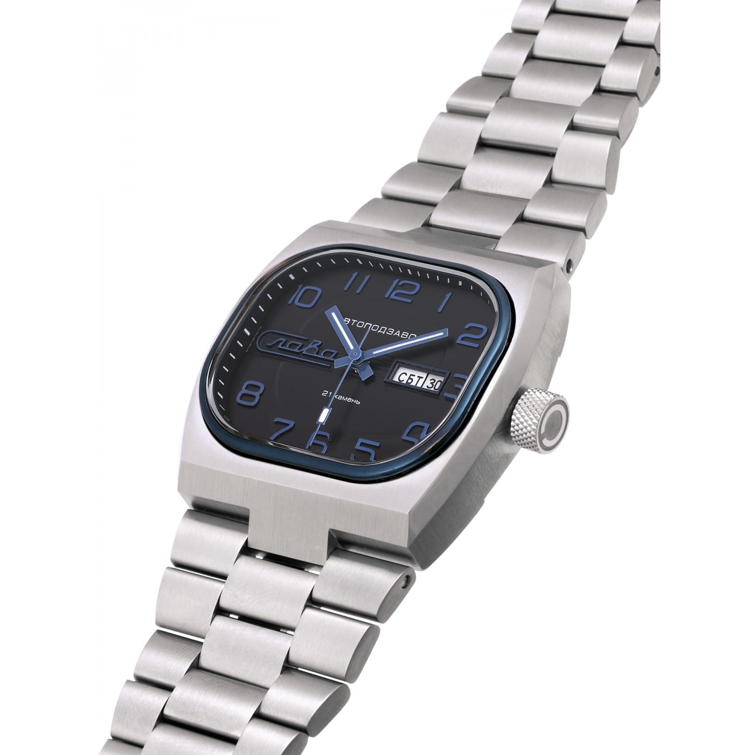 Оригинальные часы Слава Слава Телевизор 3047711/100-8205 механические калибр механизма miyota 8205 общий вид