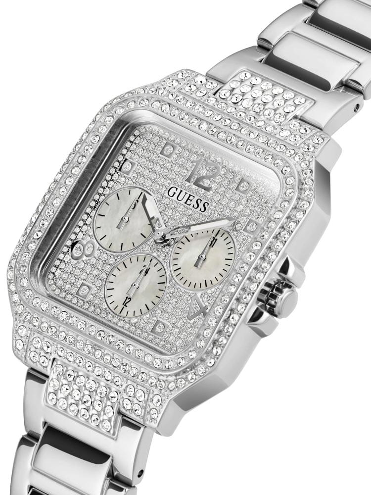 Guess Guess Dress Steel GW0472L1 кварцевые женские часы часы крупный план серебристый циферблата
