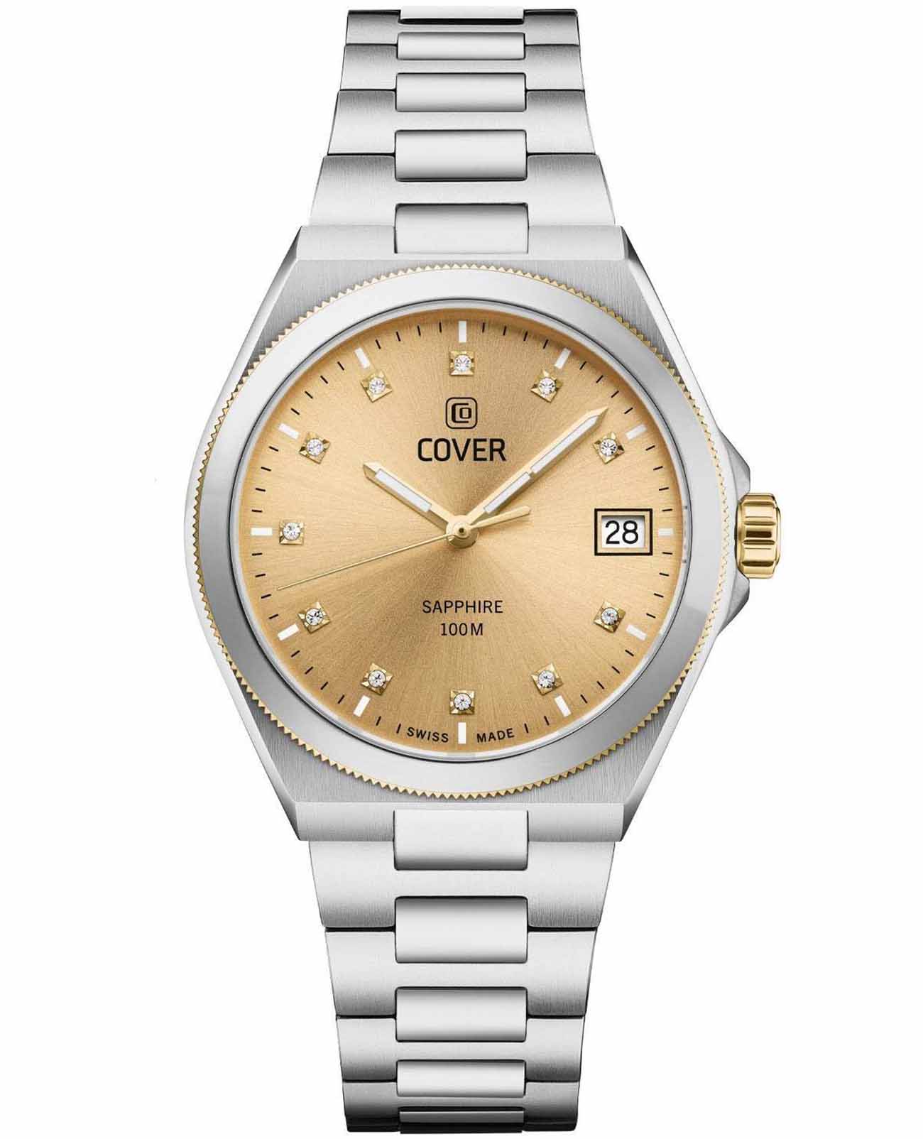 Cover Cover Iconosteel Lady CO223.05  CO223.05 кварцевые женские часы золотой циферблат, браслет нержавеющая сталь — вид спереди