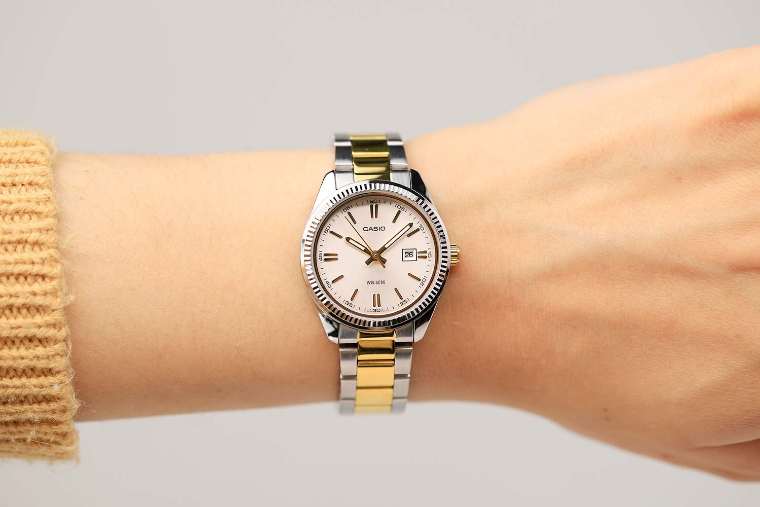 Casio Casio Collection LTP-1302SG-7A кварцевые женские часы часы крупный план бирюзовый циферблата