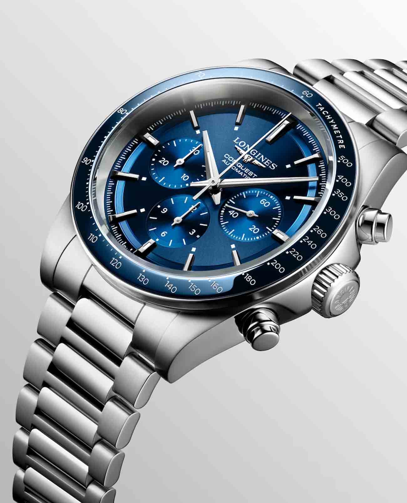 Оригинальные часы Longines Longines Conquest L3.835.4.92.6 механические калибр механизма  общий вид