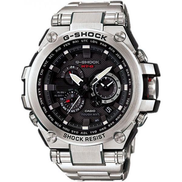 Casio Casio G-Shock Premium GM-2100SS-1ADR (MTG-S1000D-1A) MTG MTG-S1000D-1A электронные мужские часы черный циферблат, браслет нержавеющая сталь — вид спереди