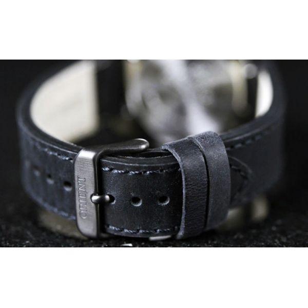 Orient Orient ER2A001B (FER2A001B), classic automatic япония мужские часы на браслете кожа + текстиль боковой вид