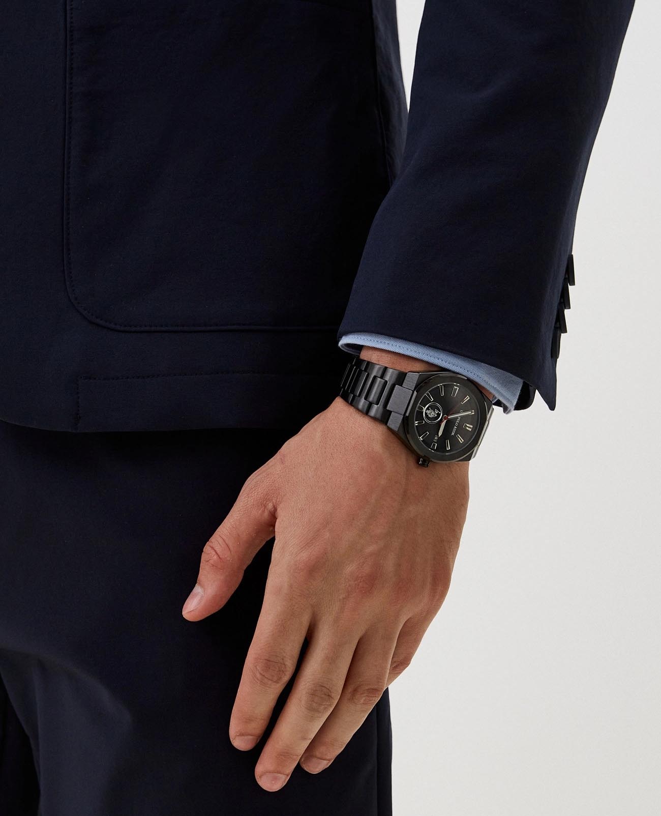 U.S. Polo Assn. U.S. Polo Assn. Fundamental USPA1062-03,  сша мужские часы на браслете нержавеющая сталь с ip-покрытием боковой вид