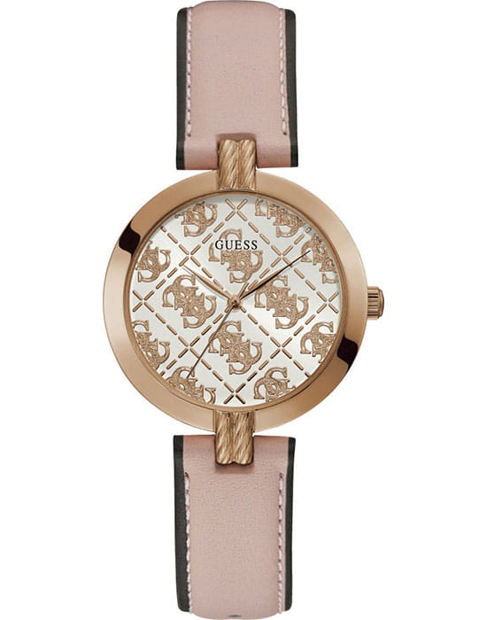 Guess Guess GW0027L2  GW0027L2 кварцевые женские часы белый циферблат, браслет кожаный — вид спереди