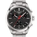 Tissot Tissot PR 100 Vuelta T150.417.11.051.01 PR 100 T1504171105101 кварцевые мужские часы  черный циферблат, браслет нержавеющая сталь — вид спереди
