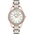 Anne Klein Anne Klein Plastic 3212TPRG  3212TPRG кварцевые женские часы перламутровый циферблат, браслет сталь c pvd покрытием + пластик — вид спереди