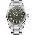 Longines Longines Spirit L3.811.4.03.6  L38114036 механические мужские часы  зеленый циферблат, браслет нержавеющая сталь — вид спереди