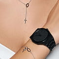 D1 Milano D1 Milano Ultra Thin UTBJSH кварцевые женские часы часы, крупный план черный циферблат