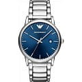 Emporio Armani Emporio Armani AR11089  AR11089 кварцевые мужские часы  синий циферблат, браслет  — вид спереди