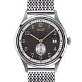 Tissot Tissot Heritage Small Second 1938 T142.428.11.082.00  T1424281108200 механические мужские часы черный циферблат, браслет нержавеющая сталь 316l — вид спереди