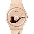 Swatch Swatch New Gent Biosourced SO29Z124  SO29Z124 кварцевые мужские часы  бежевый циферблат, браслет силикон — вид спереди