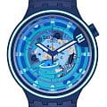 Swatch Swatch Big Bold Lacquered SB01N101  SB01N101 кварцевые мужские часы  синий циферблат, браслет силикон — вид спереди