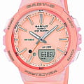 Casio Casio Baby-G BGS-100-4AER  BGS-100-4AER кварцевые женские часы розовый циферблат, браслет полимер — вид спереди