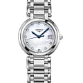 Longines Longines PrimaLuna L8.112.4.87.6  L81124876 кварцевые женские часы серебристый циферблат, браслет нержавеющая сталь — вид спереди