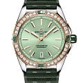 Breitling Breitling Super Chronomat Automatic 38 U17356531L1S1  U17356531L1S1 механические женские часы зеленый циферблат, браслет каучук — вид спереди