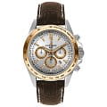 Jacques Lemans Jacques Lemans 1-1836E  1-1836E кварцевые мужские часы серый циферблат, браслет кожаный — вид спереди