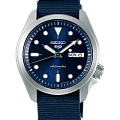 Seiko Seiko 5 Sports SRPE63K1S  SRPE63K1S механические мужские часы синий циферблат, браслет нейлон — вид спереди