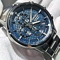Seiko SSB387P1 наручные мужские часы застежка крупным планом