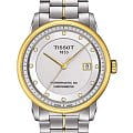 Tissot Tissot Luxury Powermatic 80 Lady T086.408.22.036.00  T0864082203600 механические женские часы серебристый циферблат, браслет сталь c pvd покрытием — вид спереди