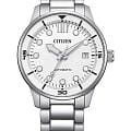 Citizen Citizen Automatic NJ0191-83A  NJ0191-83A механические мужские часы серебристый циферблат, браслет нержавеющая сталь — вид спереди