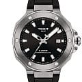 Tissot Tissot T-Race Powermatic 80 T141.807.17.051.00 T Race T1418071705100 механические мужские часы черный циферблат, браслет тканевый — вид спереди