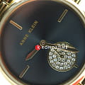 Anne Klein Anne Klein Crystal  3001GPBL,  сша женские часы на браслете сталь c pvd покрытием боковой вид