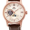 Orient Orient Sun & Moon RA-AS0009S1 (RA-AS0009S10B)  RA-AS0009S механические мужские часы   циферблат, браслет кожаный — вид спереди